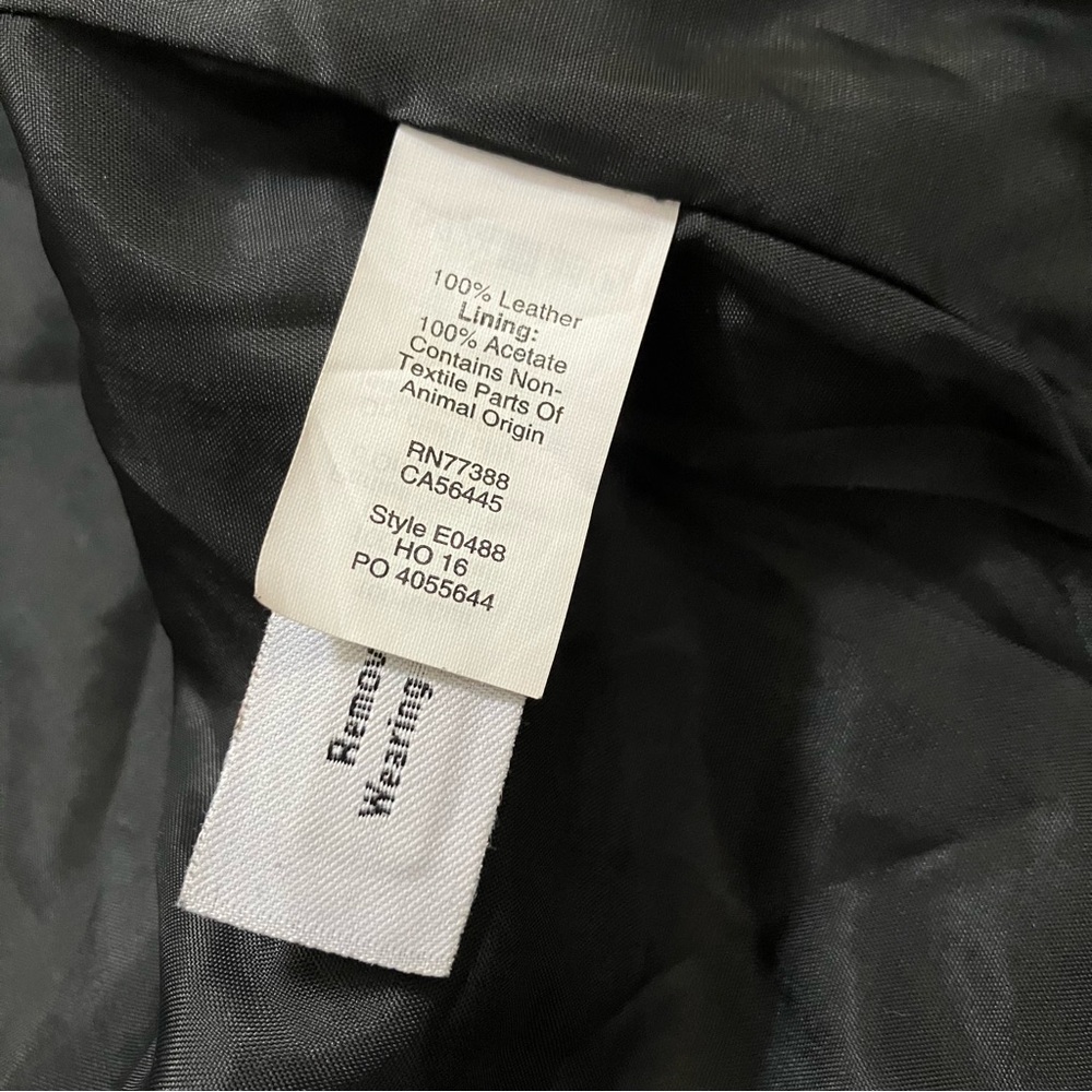 Madewell Washed Leather Motorcycle Jacket Black Moto Zippers size XS - Picture 11 of 15